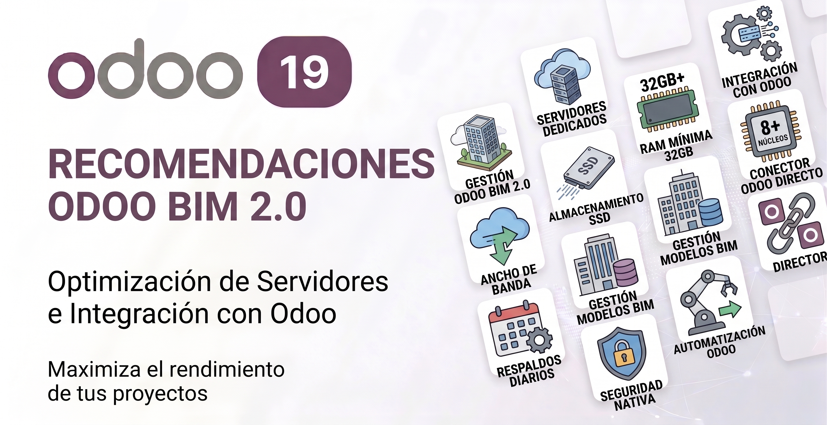 ¿Qué recomienda Odoo para servidores Odoo BIM en Odoo servidores en la nube?